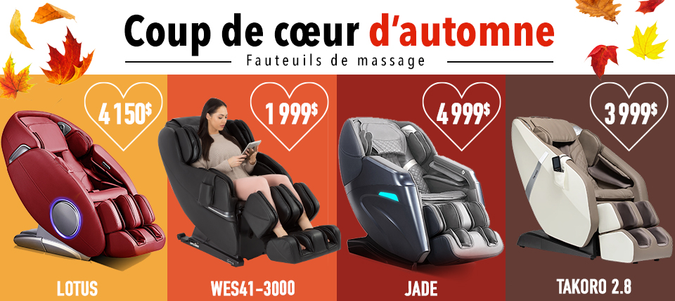 Promotion Estival 2024 - Fauteuil de massage à partir de 1999$