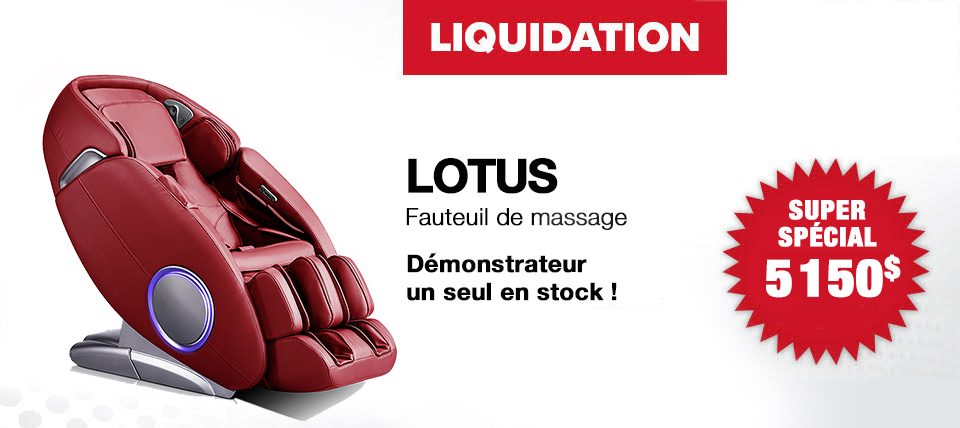 Fauteuil de massage Lotus en liquidation - Fauteuil de massage iComfort IC-9500