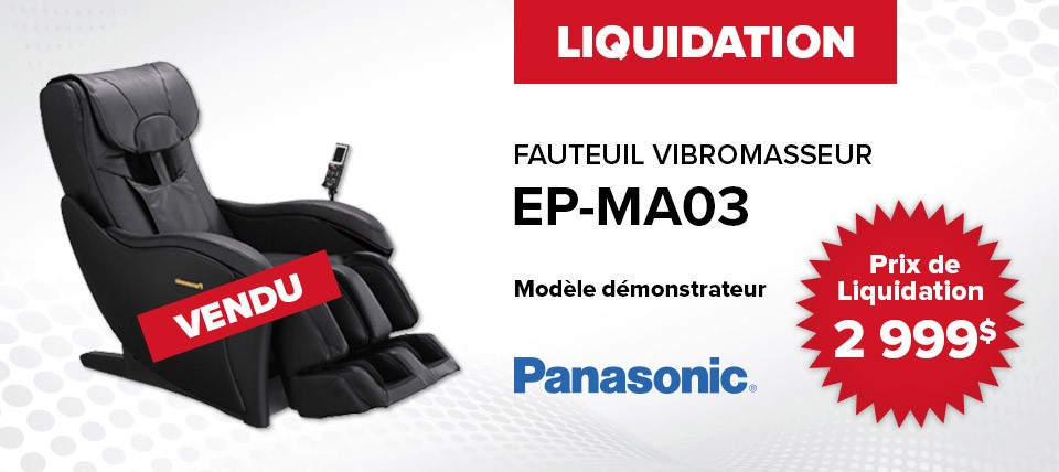 Fauteuil de massage en liquidation - Fauteuil vibromasseur Panasonic EP-MA03