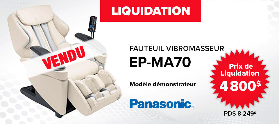 Fauteuil de massage en liquidation - Fauteuil vibromasseur Panasonic EP-MA70